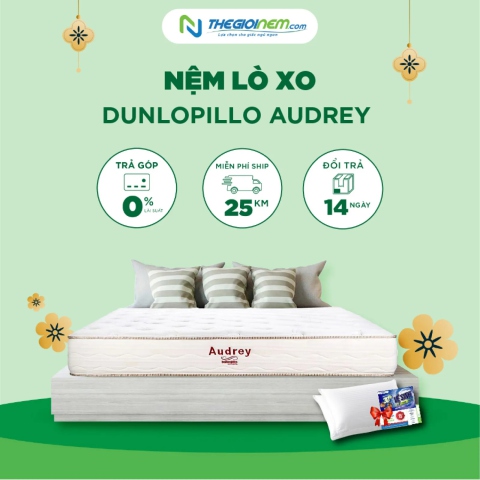 Nệm Lò Xo Dunlopillo Audrey Giảm Giá 25% + Quà | Thế Giới Nệm