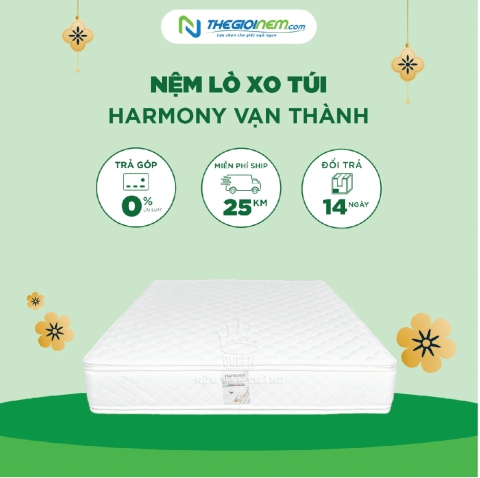 Nệm Lò Xo Túi Harmony Vạn Thành Khuyến Mãi 10% | Thegioinem.com