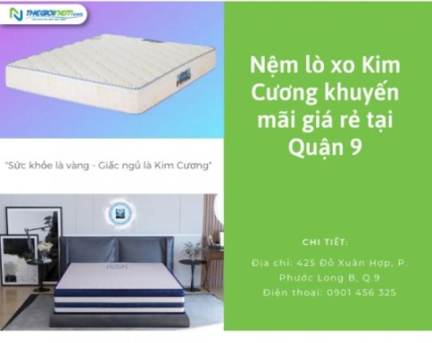 Nệm lò xo Kim Cương khuyến mãi giá rẻ tại Quận 9