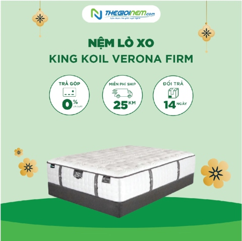 Nệm Lò Xo King Koil Verona Firm Giảm Giá 20% Tại Thegioinem.com