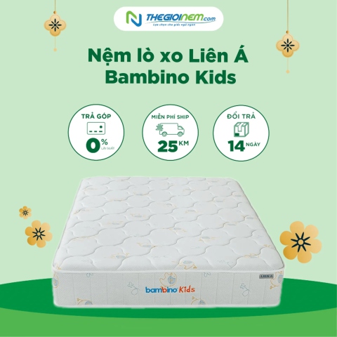 Nệm Lò Xo Liên Á Bambino Kids 24cm Khuyến Mãi -15% Tại Thegioinem.com