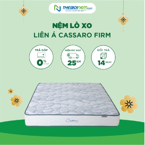 Nệm Lò Xo Liên Á CASSARO FIRM Giảm 10% + Quà Tặng Tại Thegioinem.com