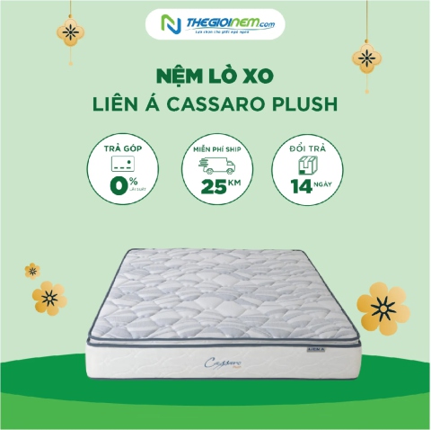 Nệm Lò Xo Liên Á CASSARO PLUSH Giảm 10% + Quà Tại Thegioinem.com