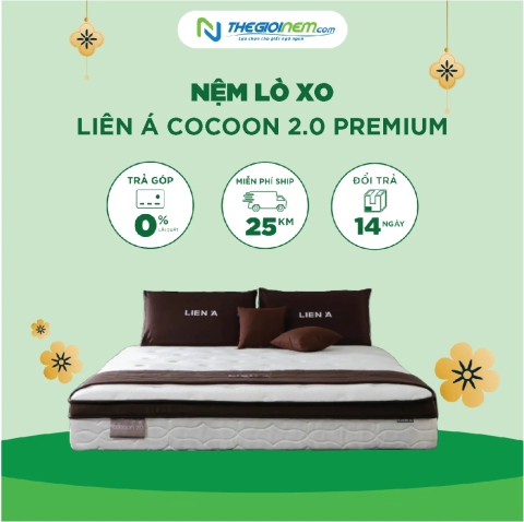 Nệm Lò Xo Liên Á COCOON 2.0 PREMIUM Giảm 15% Tại Thegioinem.com