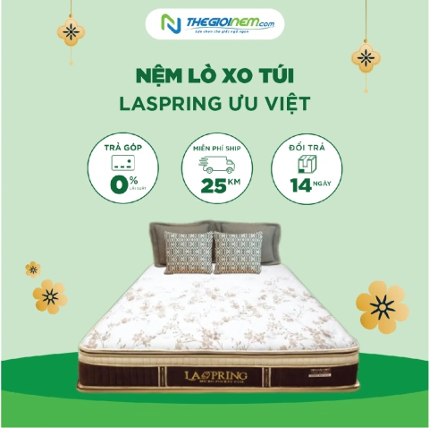 Nệm Lò Xo Túi Laspring Ưu Việt Giảm 20% Tại Thegioinem.com