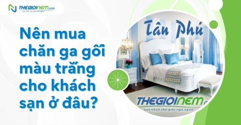 Nên mua chăn ga gối màu trắng cho khách sạn ở đâu?