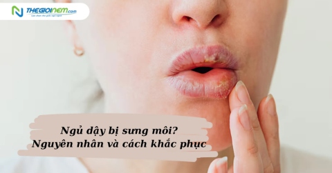 Ngủ dậy bị sưng môi: Nguyên nhân và cách khắc phục