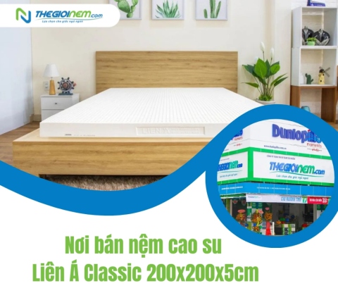 Nơi bán nệm cao su Liên Á Classic 200x200x5cm | Thegioinem.com