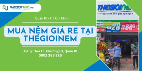 Cửa hàng bán nệm chính hãng, giá rẻ tại quận 10 TPHCM | Thegioinem.com