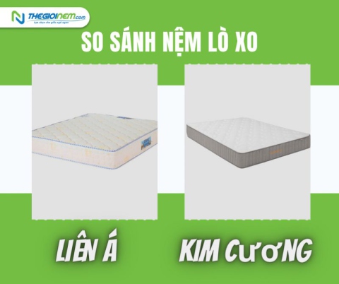 So sánh nệm lò xo Liên Á và nệm lò xo Kim Cương loại nào bền tốt?