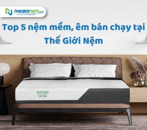 Top 5 nệm mềm, êm bán chạy tại Thế Giới Nệm