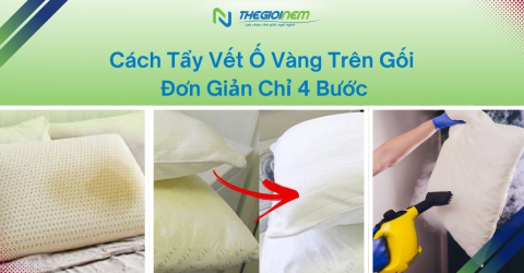 Cách tẩy vết ố vàng trên gối đơn giản chỉ 4 bước