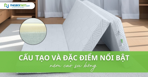 Cấu tạo và đặc điểm nổi bật của nệm cao su bông