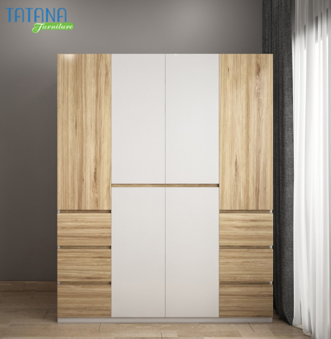 Tủ quần áo Tatana TU043 thiết kế hiện đại, sang trọng ưu đãi hấp dẫn tại Thế Giới Nệm