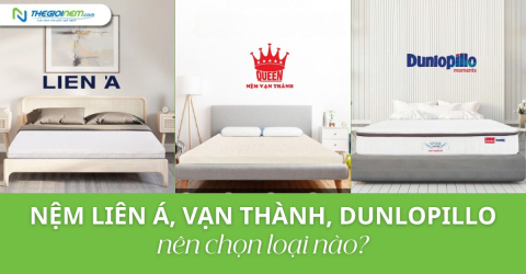 Nên mua nệm Liên Á, Vạn Thành hay Dunlopillo?