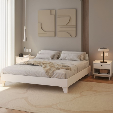 Giường Divan Gỗ Chân Thấp Tatana MDF042 thiết kế đơn giản, chắc chắn