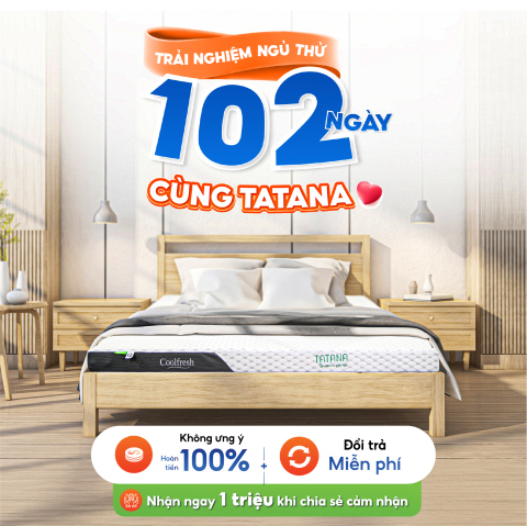 Nệm Cao Su Thiên Nhiên TATANA Cool Fresh Khuyến Mãi 25% | Thegioinem.com