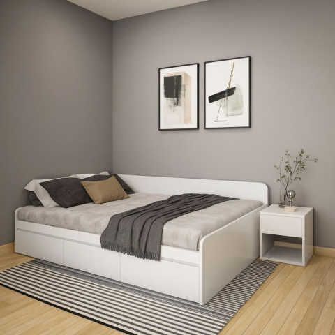 Giường Ngủ Gỗ MDF 3 Hộc Kéo Tatana MDF055 thiết kế đơn giản tiện lợi với các ngăn kéo tiện lợi