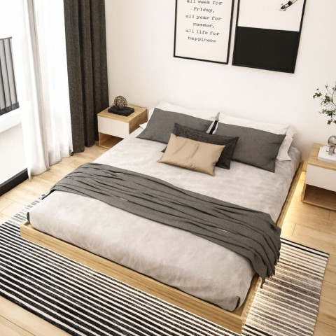 Giường ngủ Tatami đèn led MDF033 ưu đãi 20% tại Thế Giới Nệm