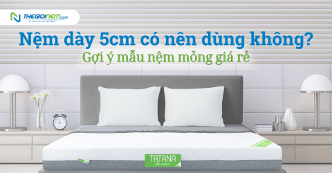 Nệm dày 5cm có nên dùng không? Gợi ý mẫu nệm mỏng giá rẻ