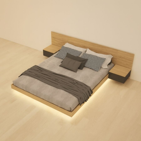 Giường bay đèn led kèm tab Tatana MDF040 giảm 20% tại Thế Giới Nệm