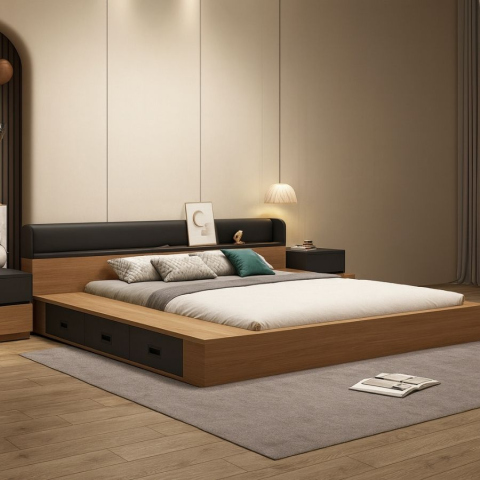 Giường gỗ Tatana MDF028 Ưu Đãi Hấp Dẫn Tại Thegioinem.com