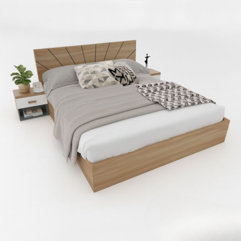 Giường gỗ TATANA MDF001 Khuyến Mãi Hấp Dẫn tại Thegioinem.com