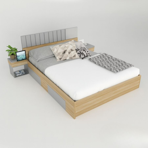 Giường gỗ Tatana MDF023 Khuyến Mãi Hấp Dẫn tại Thegioinem.com
