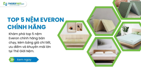 Top 5 nệm Everon chính hãng bán chạy nhất 2025