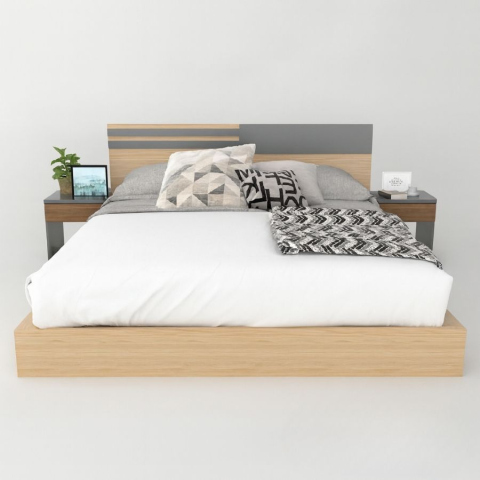 Giường gỗ Tatana MDF017 Khuyến Mãi Hấp Dẫn tại Thegioinem.com