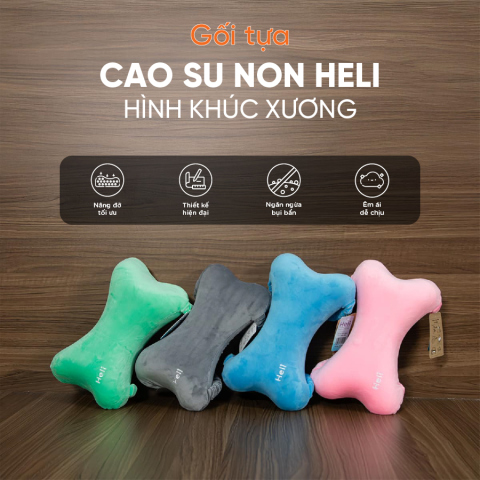 Gối tựa cao su êm ái sử dụng đa năng đi tàu xe, máy bay chống mỏi cổ cho gia đình