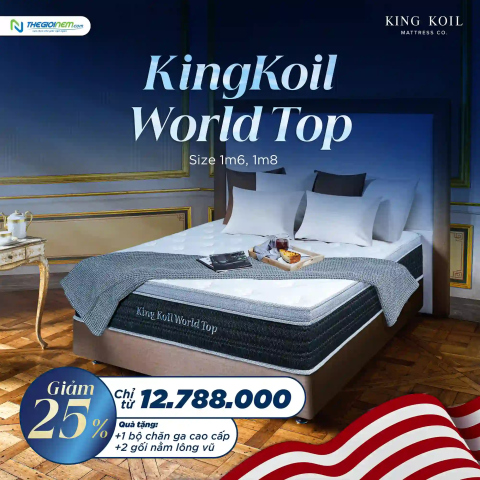 Đệm lò xo King Koil World Top