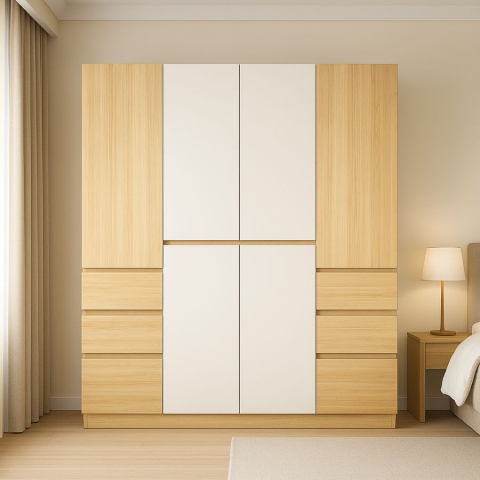 Tủ quần áo Tatana TU043 thiết kế hiện đại, sang trọng ưu đãi hấp dẫn tại Thế Giới Nệm