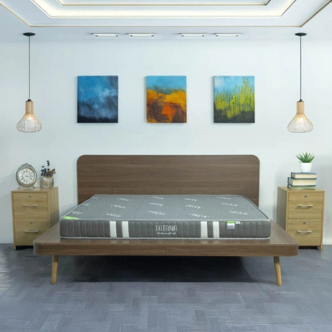 Nệm cao su tổng hợp vải gấm lạnh thẳng Tatana (Hàng xả kho)