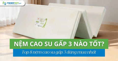 Nệm cao su gấp 3 nào tốt? Top 8 nệm cao su gấp 3 đáng mua nhất