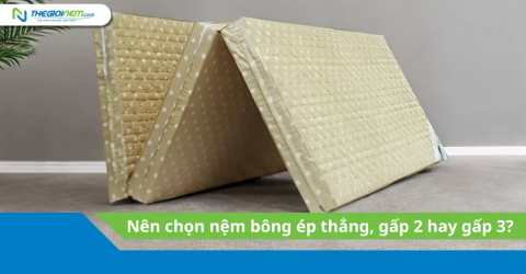 Nên chọn nệm bông ép thẳng, gấp 2 hay gấp 3?
