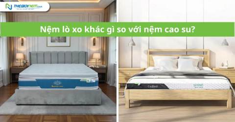 Nệm lò xo khác gì so với nệm cao su?