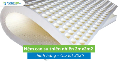 Nệm cao su thiên nhiên 2mx2m2 chính hãng – Giá tốt 2026