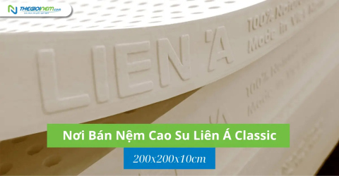 Nơi Bán Nệm Cao Su Liên Á Classic 200x200x10cm | Thegioinem.com