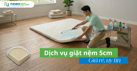 Dịch vụ giặt nệm Kymdan 5cm, giá rẻ uy tín