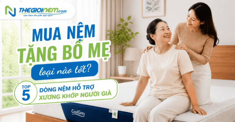 Mua nệm tặng bố mẹ loại nào tốt? Top 5 dòng nệm hỗ trợ xương khớp người già