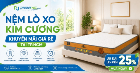 Nệm lò xo Kim Cương khuyến mãi giá rẻ tại Tp.HCM
