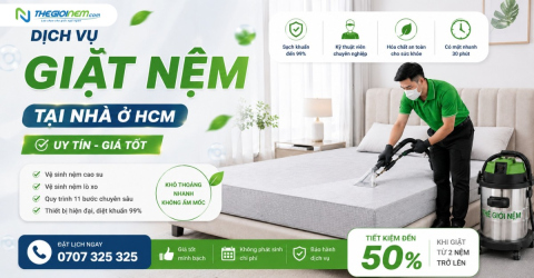 Dịch vụ giặt nệm tại nhà