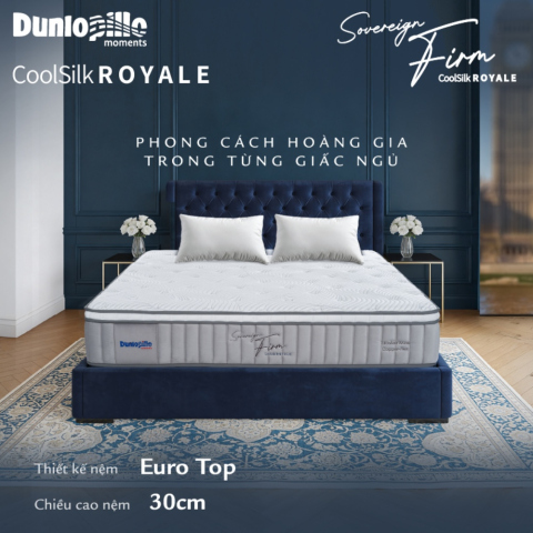 Nệm lò xo Dunlopillo CoolSilk ROYALE Sovereign Firm