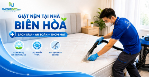 dịch vụ giặt nệm tại nhà ở Biên Hòa