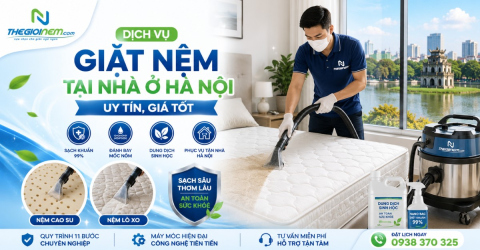 dịch vụ giặt nệm tại nhà ở Hà Nội