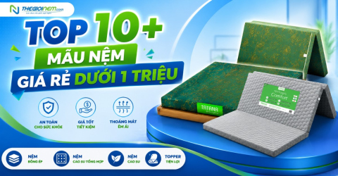 Top 10 mẫu nệm giá rẻ dưới 1 triệu