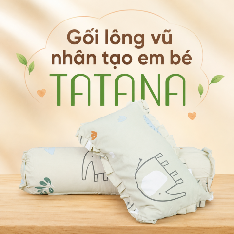 Gối lông vũ nhân tạo em bé TATANA khuyến mãi tại Thế Giới Nệm
