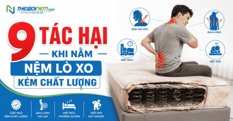 Tác hại khi nằm nệm lò xo kém chất lượng