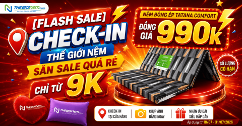 Tri Ân Khách Hàng, Xả Kho Sập Sàn Tại Thế Giới Nệm Quận 8, Bình Chánh